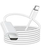 USB C Digital AV HDMI Cord 4K 60Hz for Apple iPhone 15 MacBook Pro M1 2016-2023 Air M1 2018-2023, iPad Pro iMac and Other USB C Devices (6ft, White)