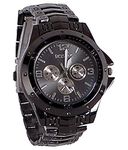 ITHANO Rosra Chronograph Style Round Dial Black Colour Men's Wrist Watch - ITROSBK01