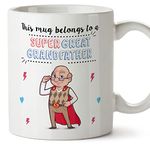 MUGFFINS Great Grandfather/Great Grandpa Mug - in English - Super Family - Funny Gift - Ceramic 11oz Mug