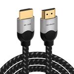 TechDuck 8K HDMI 2.1 Cable 6ft, Premium Braided 28AWG High Speed 8K@60Hz 4K@120Hz/144Hz 48Gbp HDMI Cord, Dynamic HDR eARC/ARC Dolby, Certified UHD HDMI to HDMI Cable for Gaming/Monitor/Ultra HD TV