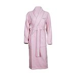 aztex Personalised 100% Cotton Shawl Collar Towelling Robe, Baby Pink, Extra Large