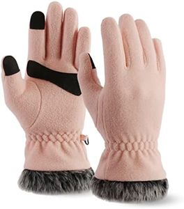 Tough Outdoors Fleece Gloves for Women, Men - Fleece Winter Gloves - Cold Weather Gloves w/Touch Screen Fingers for Running