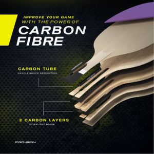 PRO SPIN Carbon Table Tennis Bat – Violet Paddle