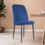 MRC EXECUTIVE CHAIRS ALWAYS INSPIRING MORE Dining Chair,Accent Chair for Living Room Bedroom Restuaran,Velvet Fabric & Cushion Seat with Metal Legs (Dining Royal Blue)