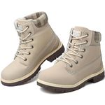 Maxome Walking Boots Womens Hiking Boots Waterproof Ankle Boots for Women Mid Calf Boots Lace up Lightweght Non-Slip Outdoor Trekking Boots Work Boots