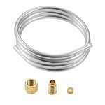 ETERMETA 1/4" Aluminum Tubing, 39 inch Pilot Burner Tube Pipe Assembly with Compression Olive Fittings M10x1 Female and Male Nuts, for Gas Water Heater Appliances