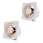 HEWA Nexa 6 inch (150 mm) Window Ventilation Exhaust Fan (Ivory),Pack of 2