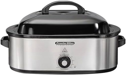 Proctor Silex Commercial 18 Quart Roaster Oven, Food Warmer, Stainless Steel (32921)