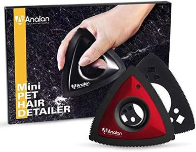 ANALAN Brosse Anti Poils Animaux, Mini Epilateur de Poils d'animaux pour Chiens et Chats, Brosse pour Voitures, Tapis, Peluches, Canapé et Meubles(avec 1 Lame supplémentaire) (Rouge)