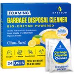 Foaming Garbage Disposal Cleaner and Deodorizer - [[24-Count]] Lemon Scented Kitchen Sink Freshener Pods & Drain Odor Eliminator Disposer Care by Bastion