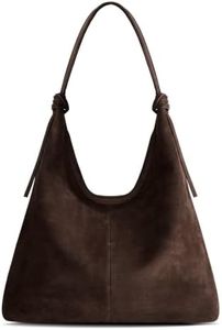 befen Suede Leather Slouchy Hobo Purses for Women, Casual Hobo Bags Real Top Grain Leather Tote Handbags Women's Shoulder Satchel for Shopping, Outing, Travel