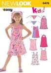 New Look Sewing Pattern 6478 Child Dresses, Size A (3-4-5-6-7-8)