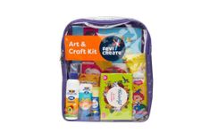 Fevicreate Art & Craft Kit | with Transparent Backpack | Value Pack with Crafting Essentials for Children | School Kit | Colours, Canvas, Activity Book, Glues | Gift for Boys & Girls Ages 5+