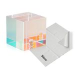 Selens Cube Prism Photography Optical Plating Crystal Glass Professional with 1/4" Hole, Create Light Rainbow Effect for Teaching Light Spectrum Photo Camera Lens Photographer