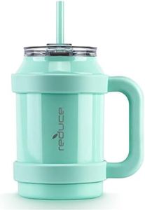 Reduce 32 oz Mug Tumbler, Stainless Steel with Handle - Keeps Drinks Cold up to 30 Hours - Sweat Proof, Dishwasher Safe, BPA Free - Mild Mint, Opaque Gloss