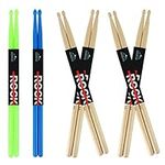 EASTROCK 5A Drum Sticks Maple Wood 