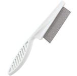 PSK PET MART Flea Comb Pet Cat Dog Lice Comb Nit Remover Grooming Brush Tools to Treatment & Remove Fleas, Mites, Ticks, Dandruff Flakes - Stainless Steel Fine Teeth- Color May Vary