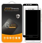 (2 Pack) Supershieldz Designed for Huawei Honor 7X Tempered Glass Screen Protector, (Full Screen Coverage) 0.33mm, Anti Scratch, Bubble Free (Black)