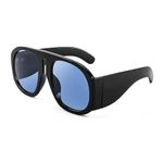 Karsaer Retro Trendy Avaitor Sunglasses for Women Men Oversized Vintage 70s 80s Sunglasses Flat Top Shield Shades E1010