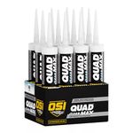 OSI Quad Max Window, Door and Siding Sealant, Clear, 9.5 fl oz Cartridge, 12 Pack
