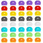 40 Pcs Key Covers Caps, Key Caps Covers Tags Set Flexible Key Covers Coloured Key Identifiers Caps Key Colour Caps Key Cap Label for Easy Identifying House Door Keys, 8 Assorted Colors
