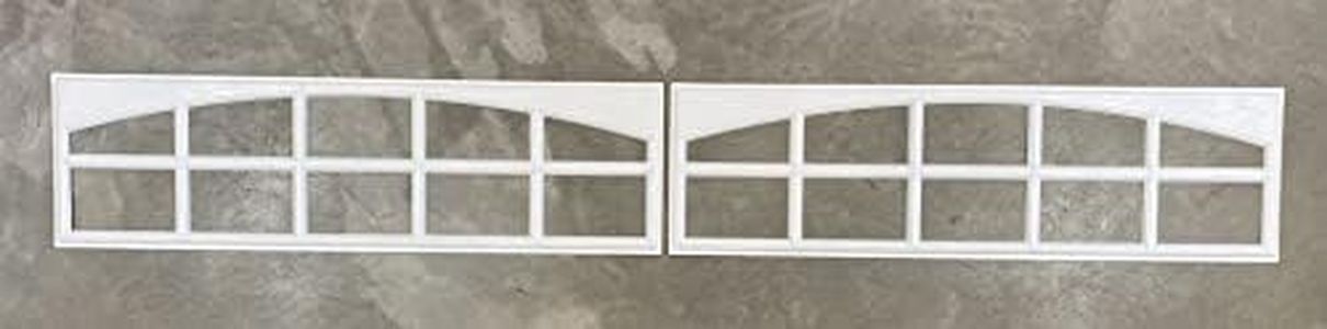 2 Amarr Cascade Long Panel Replacement Inserts for Amarr Garage Doors White Mullion Trim 38.5" x 11" ONLY FITS Amarr & Pella Garage Doors