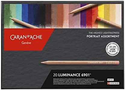 Caran d'Ache 6902 Colouring Pencils Luminance Portrait Assortment 20 Colours, Multi-Colour, 26 x 19 x 2 cm.