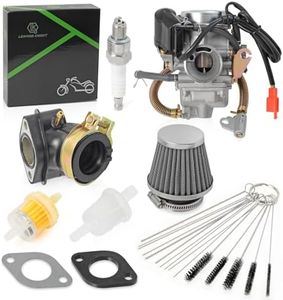 GY6 150cc Carburetor with Electric Choke for Kazuma Taotao Roketa SunL Baja Eagle ATV Go Kart Motorcycle Scooter 4 Stroke GY6 125cc 150cc 152QMI 152QMJ 157QMI 157QMJ Engine Carb