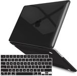 OJOS Compatible with MacBook Pro 14 Inch Case 2023 2022 2021 M3 A2918 A2992 M2 A2779 M1 A2442 Pro Max, Hard Shell Case with Keyboard Cover for Mac Pro 14, Crystal Black