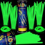 Taikula 200 Pack 8” Glow Sticks Bracelet Bulk Glow Sticks with 200 Connectors Neon Glow In The Dark Party Supplies for Christmas Holiday Decoration Party Carnival（Green）