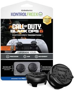 KontrolFreek Call of Duty: Black Ops 6 Performance Thumbsticks for PlayStation 4 (PS4) and PlayStation 5 (PS5) | 1 High-Rise, 1 Mid-Rise | Black