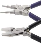 The Beadsmith Wire Working Combo – 5.75” Wire Bending Plier and 4.75” Double Nylon Jaw Chain Nose Pliers – Use to Create Loops and Jump Rings and Protect Wire While Jewelry Making – 2 Piece Set