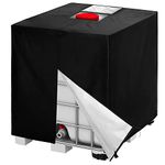 275 Gallon Water Tank IBC Tote Cover, IBC Cover for 1000L, 420D Water Tank Cover Outdoor Black