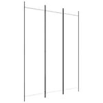 vidaXL 3-Panel Room Divider in White - Versatile Fabric Partition for Privacy and Sunlight Control - Easy-To-Store Foldable Design