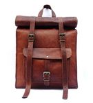 ZNT BAGS leather backpack for men women dark Brown vintage handmade leather bags use unisex office daily gift school college backpack use 14, 15 .6, 17 Inch Laptop