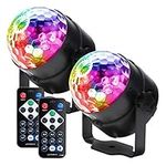 Party lights Disco Ball WINSAFE LED Strobe Lights Sound Activated, RBG Disco lights,Portable 7 Modes Stage Light for Home Room Dance Parties Birthday Bar Karaoke Xmas Wedding Show Club Pub with Remote