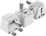 Ceptics AUS to UK, Ireland, UAE Travel Plug Adapter (Type G) - Perfect for using International Electronics in UAE - Charge your Cell Phones, Laptops, Tablets - Grounded - 3 Pack (GP-7-3PK)