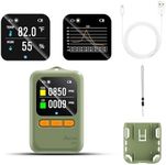 4-in-1 Portable Carbon Monoxide Detector Battery Air Quality Monitor Smoke Detector CO Detector with Temp Humidity CO2 Detector-Peak Recording Graphs, Adjustable Alarm Trigger-Ideal for Travel, RV