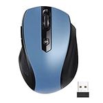 Wireless Mouse,Ergonomic Computer Mouse 2.4G with USB Receiver, 5 Adjustable DPI Levels PC Mouse,2400DPI USB mice for Laptop Chromebook Notebook MacBook Computer, Blue