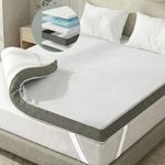 Degrees of Comfort Memory Foam Mattress Topper Super King Size, 8cm Thick Hypoallergenic Toppers with Airflow Mesh and Soft, Washable, Anti-Slip Cover for Back Pain and Silentnight Sleep