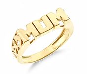 Old English Jewellers 9ct Yellow Gold on Silver MUM Ring size J K L M N O P Q R S T U V (S)