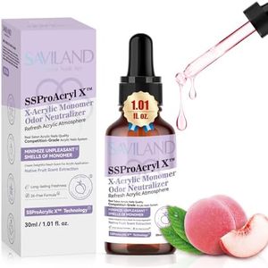 SAVILAND Monomer Odor Neutralizer: 30 ml Peach Scent Monomer Drops Odor Out for Acrylic Nail Liquid Monomer Drops Nail Monomer Smell Eliminator with Dropper Nail Tech Acrylic Nails Salon Home Use