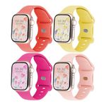 CREFORT Sport Band Compatible with Apple Watch Bands 38mm 40mm 41mm 42mm 44mm 45mm 46mm 49mm Women Men,Soft Silicone Replacement Strap Accessory for iWatch Wristbands Series 10 9 8 7 6 5 4 3 2 1 SE