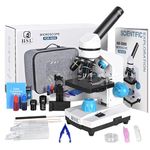 HSL 40X-2000X Microscopes for Kids Students, with Microscope Beginner LAD Set, Phone Adapter Powerful Biological Microscopes for School Boys Girls Home Education