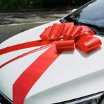 Ainmto Red Big Car Bow,Giant Bow for Car(30 inch/76 cm),Gift Wrapping Bows for New Car,Huge Presents Bows Decoration