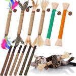 GREMBEB Cat Toys 12Pack Silvervine Chew Stick 12Pack Kitten Treat Catnip Toy Kitty Natural Stuff Catnip for Cleaning Teeth Indoor Dental Snack Interactive