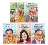 Story Books for Kids (Set of 5 Books) (Illustrated) - Indian Entrepreneurs - Biographies for Kids - Ambani, G.D Birla, Narayana Murthy, Kiran Mazumdar Shaw, J.R.D. Tata - Read Aloud to Infants, Toddlers - Age 3+ Years