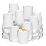 [300 Count] 6 oz. White Paper 230gsm Hot Coffee Cups