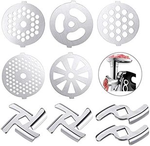 Meat Grinder Blades Meat Grinder Stainless Steel Food Grinder Accessories,Food Meat Grinder Blade Knife Cutter Compatible,for Size 5 Meat Grinder,Fits Kitchen (9 Pack)