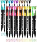 Piochoo Dual Brush Marker Pens,24 C